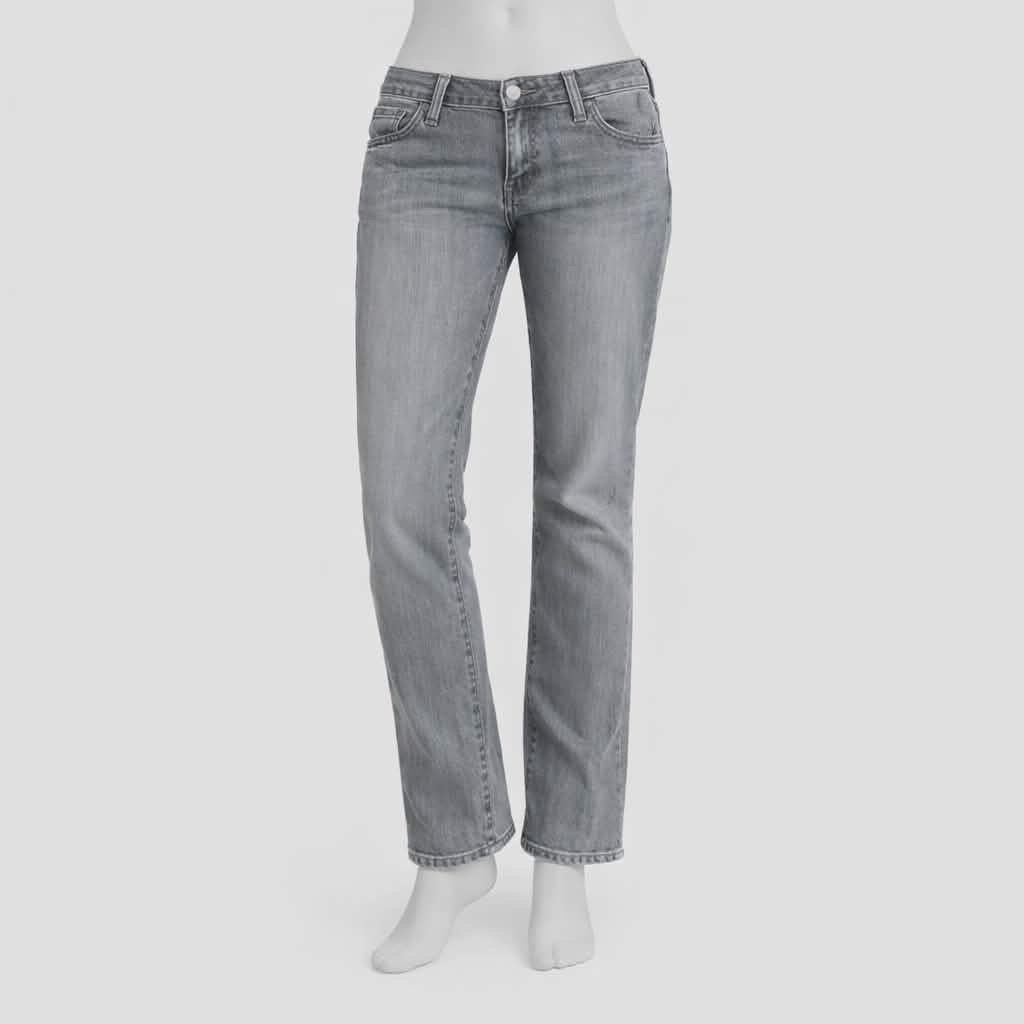 Nwt. Calvin Klein Distressed Gray Washed Jeans - Women’s 8x33 - Straight Leg
